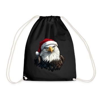 Adler Weihnachten - Turnbeutel - Schwarz - Vorne