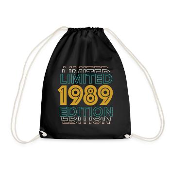 1989 Limited Edition Birthday Design - Drawstring Bag - black - Front