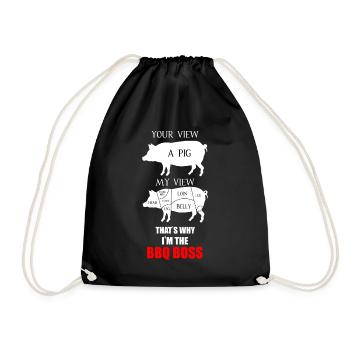 The King of the Barbecue - Drawstring Bag - black - Front