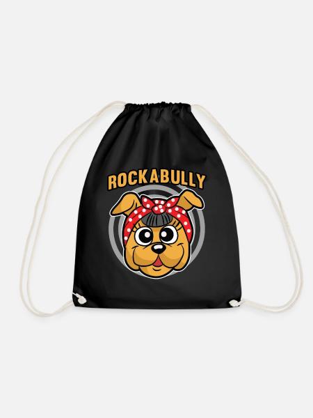 Rockabilly - Drawstring Bag - black