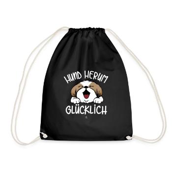 Dog Dogs autour de Happy Gift - Sac de sport léger - noir - Devant