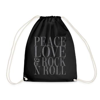 Rock And Roll - Drawstring Bag - black - Front