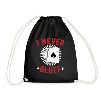 Cartes de jeu de poker - Sac de sport léger - noir - Devant