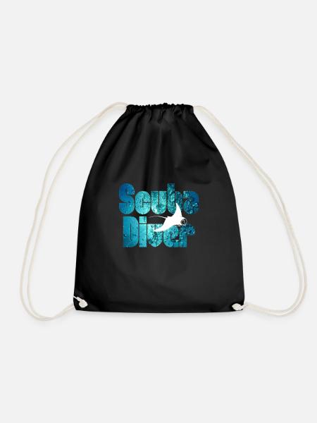 Scuba Diver - Rochen - Turnbeutel - Schwarz