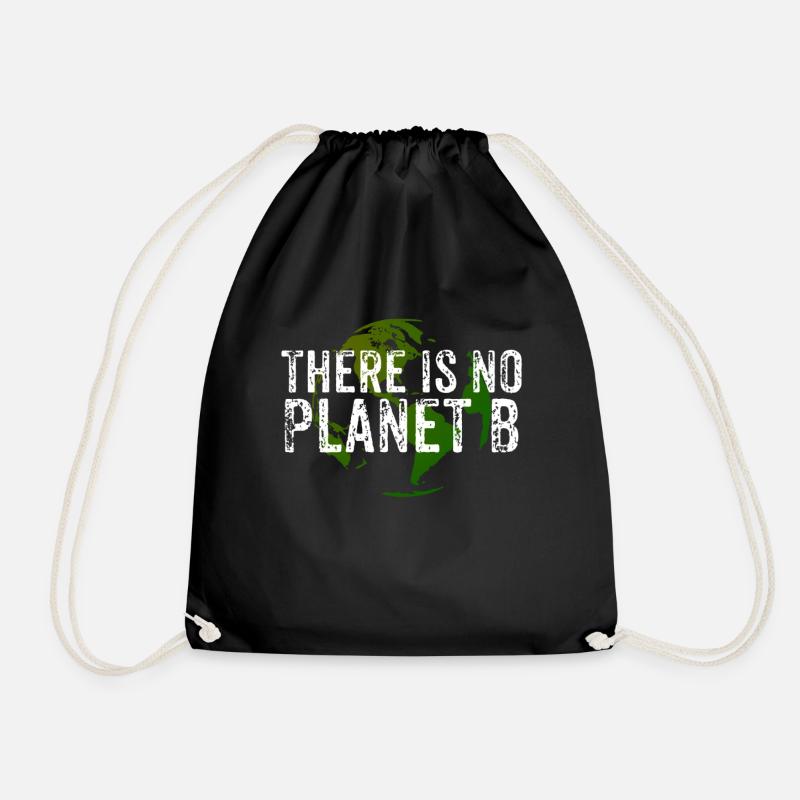 There Is No Planet B - Globus - Turnbeutel - Schwarz