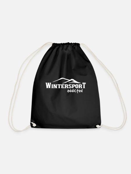Wintersport Addicted - Turnbeutel - Schwarz