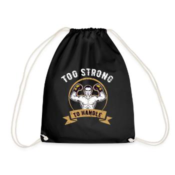 Boxen Sparring Sport Hobby Boxhandschuh Boxsack - Turnbeutel - Schwarz - Vorne