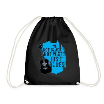 Blues Musik Gitarre Band Musikstil Instrument - Turnbeutel - Schwarz - Vorne