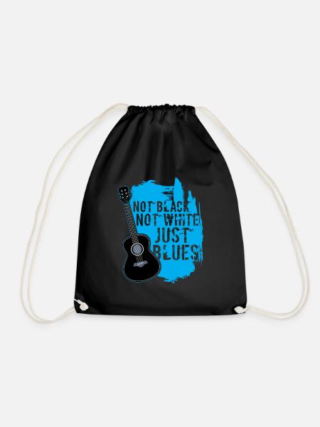 Blues Musik Gitarre Band Musikstil Instrument - Turnbeutel - Schwarz