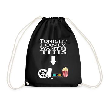 Cinema Movies Film Night Passion - Drawstring Bag - black - Front