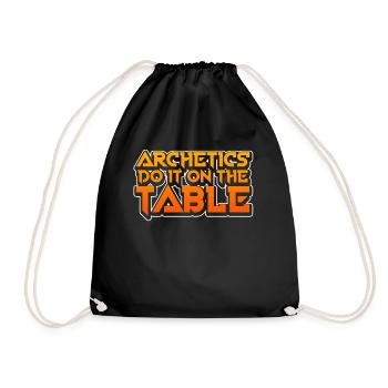 Ingeneur Architektur Architekt Geschenk Baustelle - Turnbeutel - Schwarz - Vorne