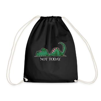 Dino TRex Dinosaure Fatigué No Buck Lazy Gift - Sac de sport léger - noir - Devant