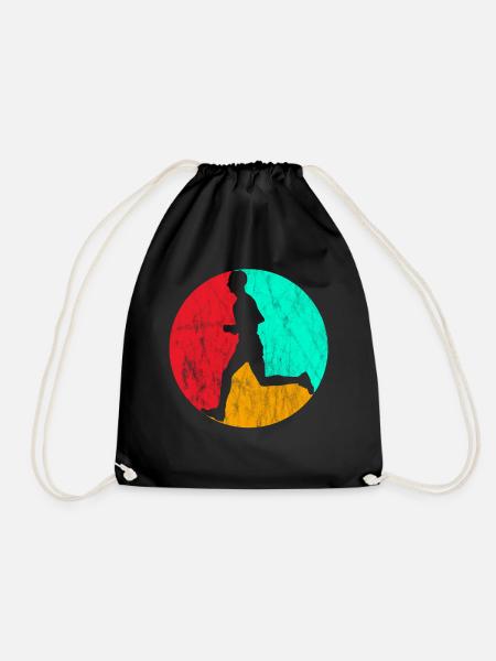 Jogging cardio workout fitness sport - Drawstring Bag - black