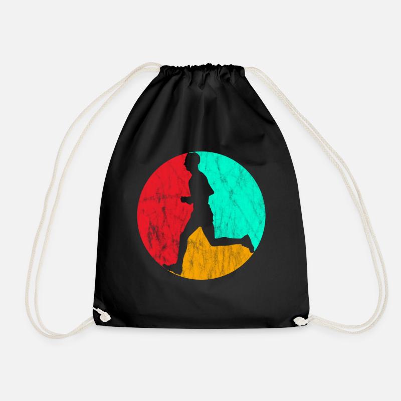 Jogging cardio workout fitness sport - Drawstring Bag - black