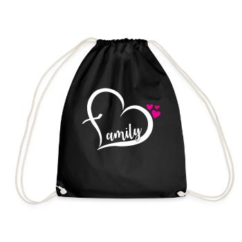 Family love cohesion gift - Drawstring Bag - black - Front