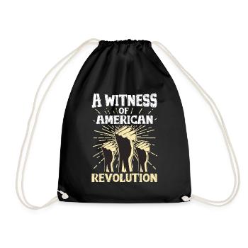 History Revolution Usa - Drawstring Bag - black - Front