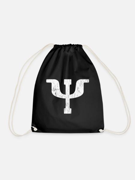 psychology - Drawstring Bag - black