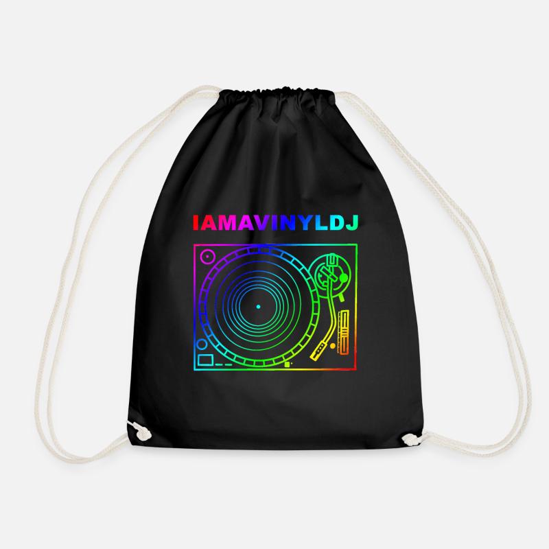 I AM A VINYL DJ - Turnbeutel - Schwarz