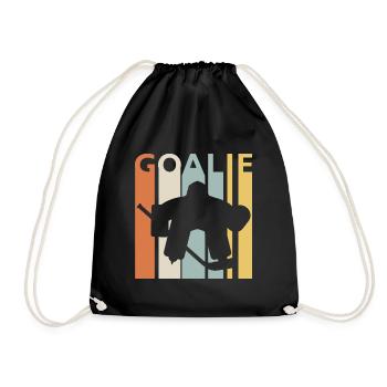 Hockey Rétro Cadeau Hockey Hockey Sur Glace Goali - Sac de sport léger - noir - Devant