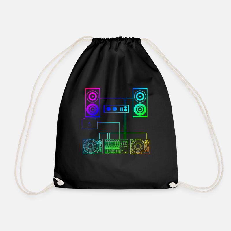 DJ Setup two - Turnbeutel - Schwarz