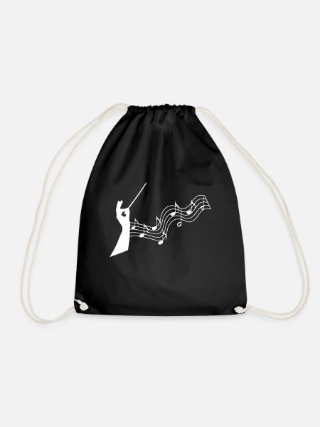 Orchestra Conductor T-Shirt Gift Kapellmeister - Drawstring Bag - black