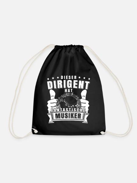 Orchester Dirigent T-Shirt Geschenk Kapellmeister - Turnbeutel - Schwarz