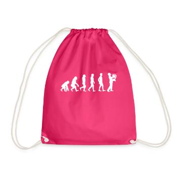 Horn Player T-Shirt Gift Evolution - Drawstring Bag - fuchsia - Front