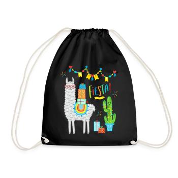 Llama Fiesta Comic Alpaga cadeau anniversaire - Sac de sport léger - noir - Devant