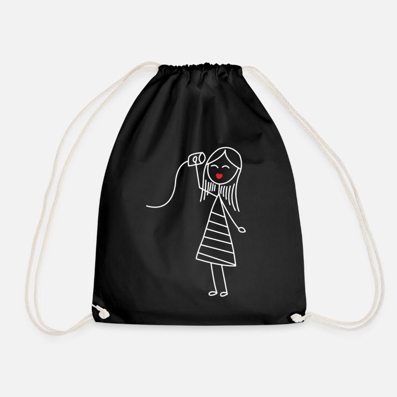 Geschenk Partnerlook Freundinnen Freundschaft BFF - Turnbeutel - Schwarz