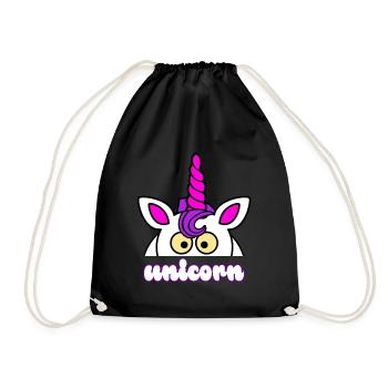 Chemise de licorne - Sac de sport léger - noir - Devant