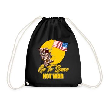 Space instead of war - Drawstring Bag - black - Front