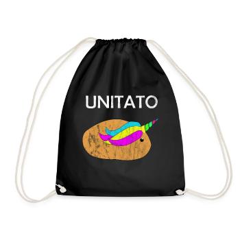 Unitato - Drawstring Bag - black - Front