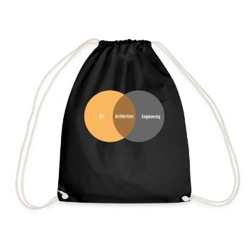 Say architect - Drawstring Bag - black - Front