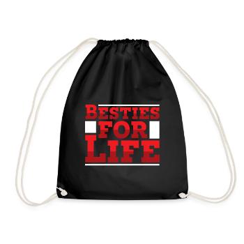Besties for life - Drawstring Bag - black - Front