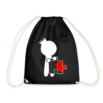 Partnerlook Beziehung Partnerschaft T-Shirt - Turnbeutel - Schwarz - Vorne