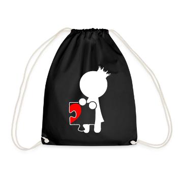 Partnerlook Beziehung Partnerschaft T-Shirt - Turnbeutel - Schwarz - Vorne