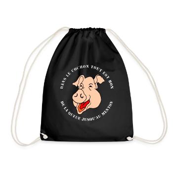 COCHON - Sac de sport léger - noir - Devant