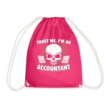 Skull tax consultant - Drawstring Bag - fuchsia - Front