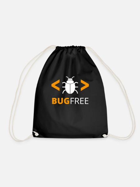 Bugfree Fehlerfrei Programmierer Code Geek - Turnbeutel - Schwarz