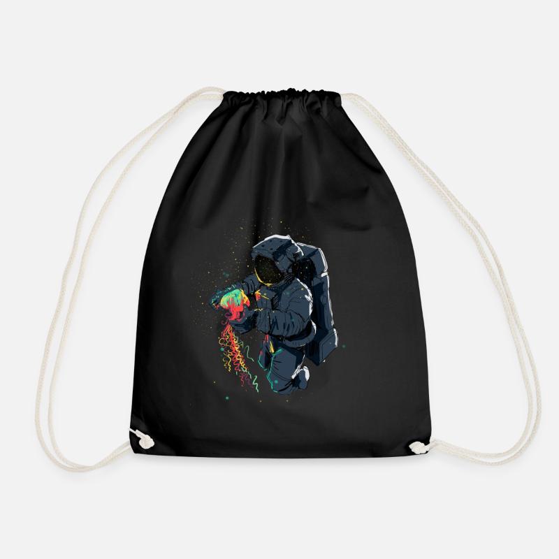 Astronaute avec méduse - Sac de sport léger - noir