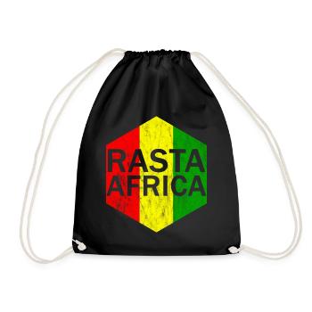 Rasta Afrika - Turnbeutel - Schwarz - Vorne