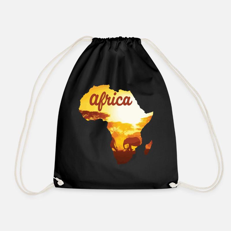 Afrika Elefant - Turnbeutel - Schwarz
