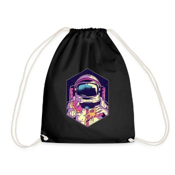 Astronaut food. - Drawstring Bag - black - Front