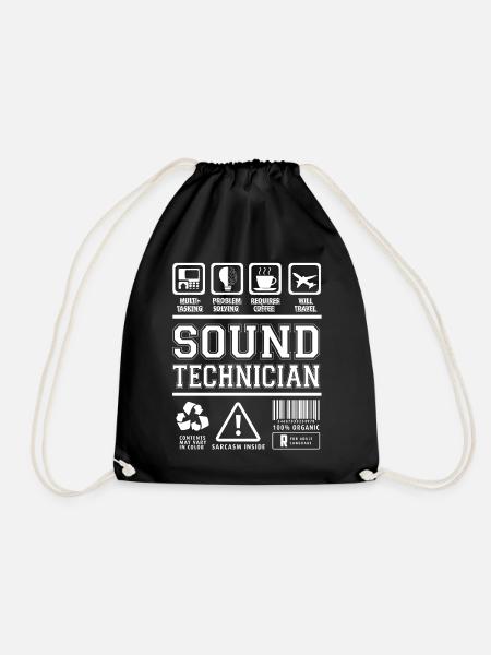Ingénieur du son paroles T-shirt cadeau ingénieur du son - Sac de sport léger - noir