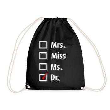 Graduation Graduation Doctor Titre T-Shirt Cadeau - Sac de sport léger - noir - Devant
