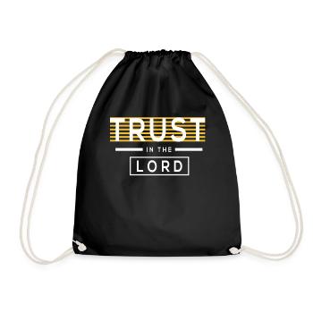 Trust in God, Christian - Drawstring Bag - black - Front