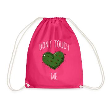 Dont touch me - Drawstring Bag - fuchsia - Front