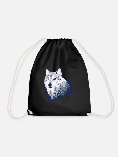 Wolf - Turnbeutel - Schwarz