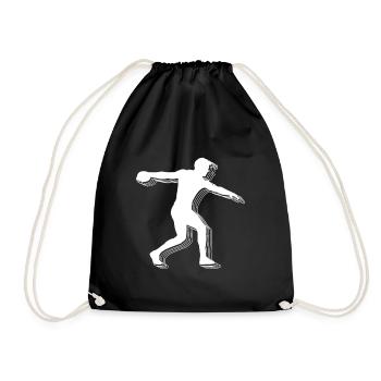 T-shirt lancer du disque lancer du disque - Sac de sport léger - noir - Devant