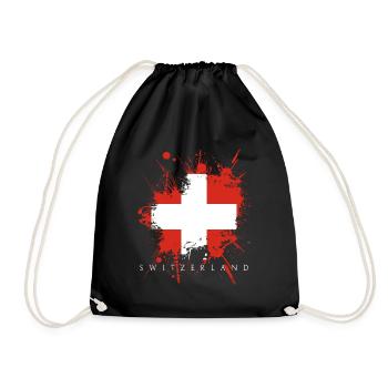 Switzerland Switzerland flag flag country Europe Bern - Drawstring Bag - black - Front